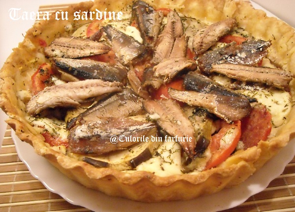 Tarta cu sardine, rosii si vinete 8