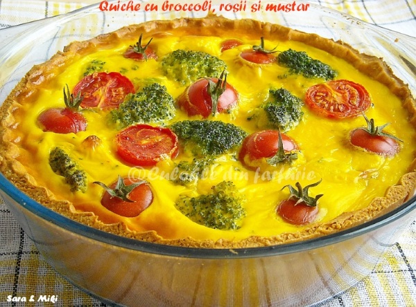 Quiche cu broccoli, rosii si mustar 3-1