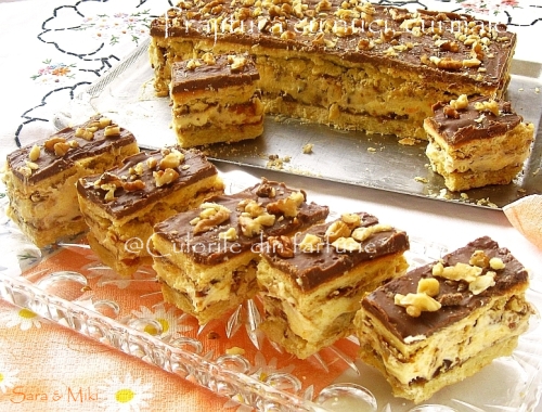 Prajitura cu nuci, curmale si crema de vanilie 0-1