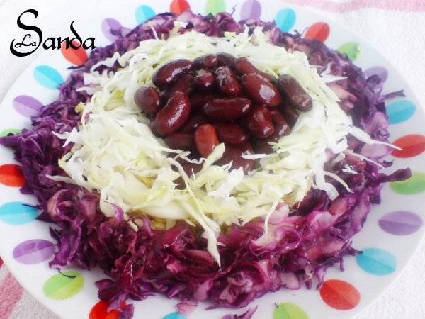 Salata de fasole, varza rosie si alba de Sanmda Suciu Ex Surtea