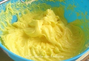 1. Pregatim crema de vanilie.  